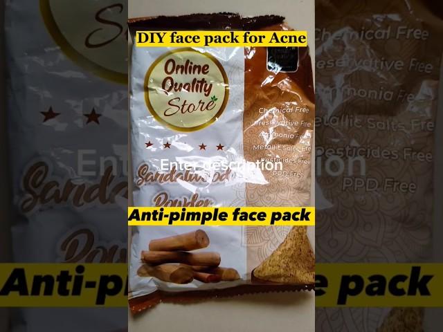 DIY face pack for pimples free skin || #shorts #diy #diyfacepack