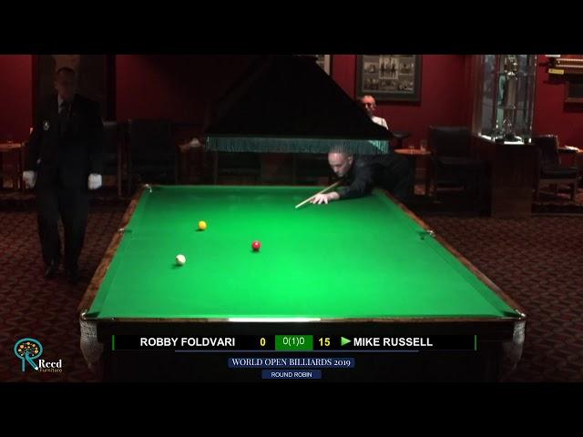 Robby Foldvari v Mike Russell - Quarter Final - Reed Furniture World Open Billiards 2019