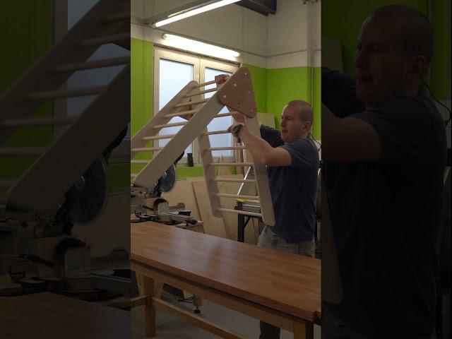 Assembly of a wooden step ladder for kids  #CNCWoodworking #HomeMadeFurniture #kidsfurniture