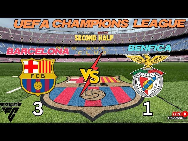 Barcelona vs Benfica  UCL Showdown | Who Will Prevail? نبرد تماشایی