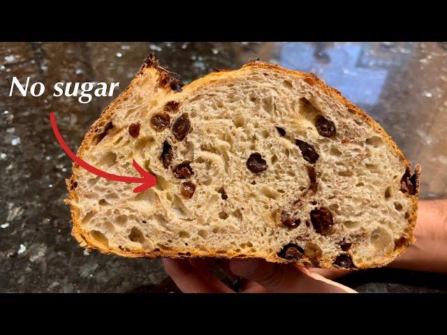 Cinnamon Raisin Sourdough Bread - Country Loaf - No Added Sugar