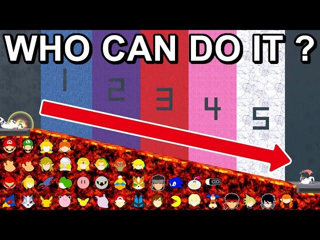 Who Can Make It? Diagonally Lava Challenge - Super Smash Bros. Ultimate