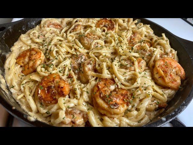 HOW TO MAKE CREAMY SHRIMP ALFREDO PASTA IN 30 MINUTES