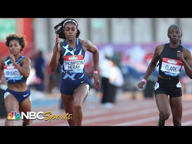 Elaine Thompson-Herah's final 200m before Olympics comes down to final stretch | NBC Sports