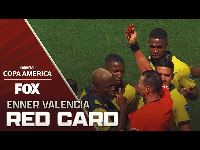 Ecuador's Enner Valencia receives red card vs. Venezuela | 2024 Copa América