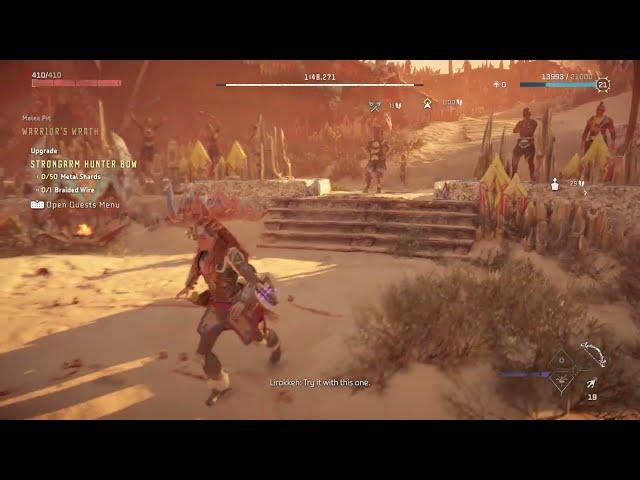 Horizon Forbidden West - Melee Pits - Scalding Spear - Warrior's Wrath