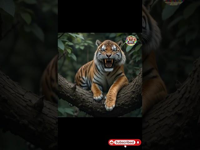 Tiger Roaring in the Forest | Fun and Laughter at Jest Junction #tiger #adventure #forest #wildlife