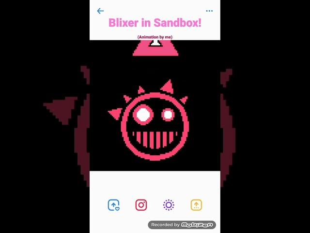 Just shapes & beats - Blixer animated in Sandbox pixel art! #jsab #animation #bullethell