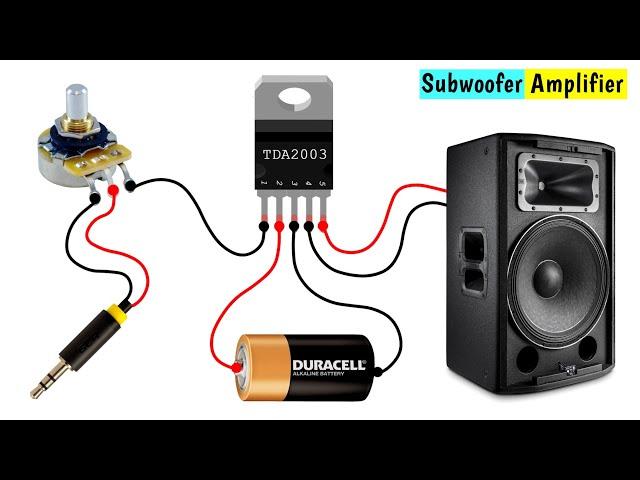 How to make amplifier | DIY a subwoofer amplifier circuit with TDA 2003 ic | TDA 2003 ic amplifier