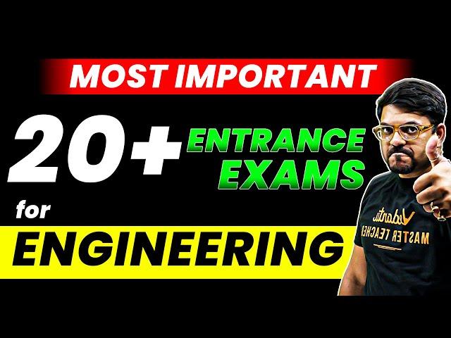  20+ Engineering Exams Beyond JEE 2025  | Top Engineering Exams | Harsh Sir