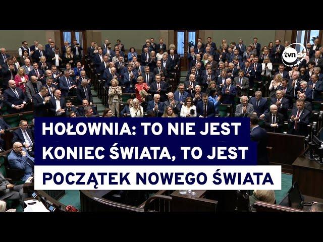 Komentarze po wyborach w USA. Sikorski, Hołownia, Błaszczak, Kosiniak-Kamysz i... wiwaty w Sejmie