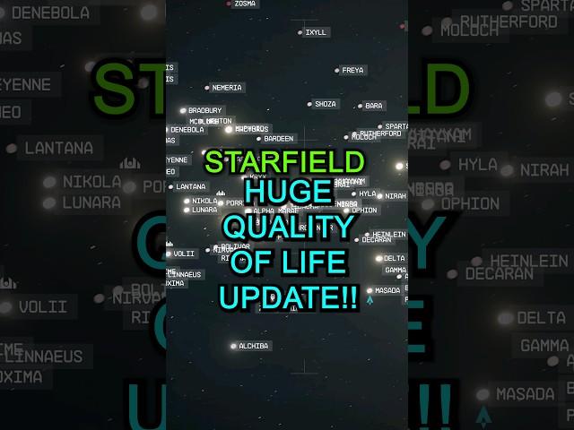 Starfield HUGE Quality Of Life UPDATE