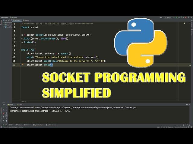 Socket Programming in Python(Simplified) - in 7 minutes!