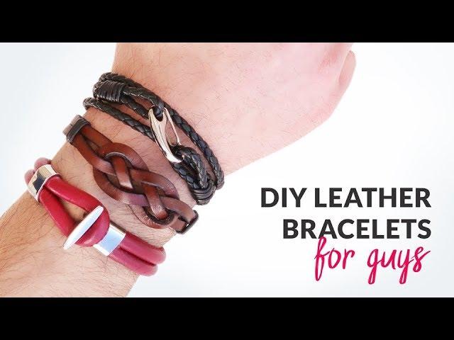 DIY 3 Styles of Leather Bracelets for Guys | Curly Made