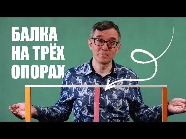 Балка на трёх опорах