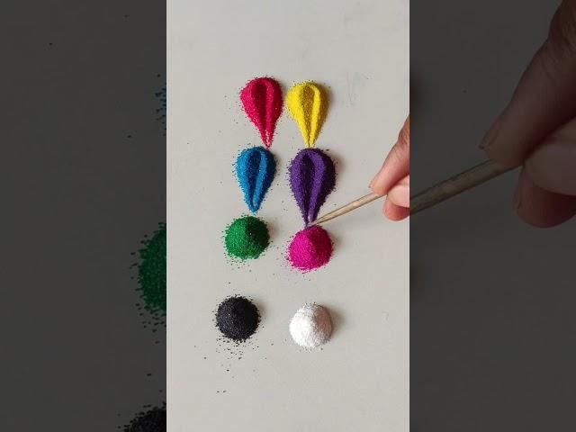 Simple Rangoli| Satisfying Rangoli|Easy Rangoli Tips and Tricks| ASMR #rangoli#satisfying#asmr#viral