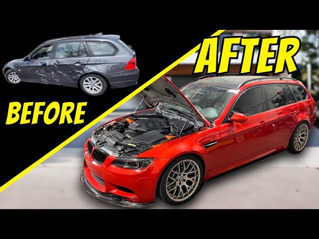 FULL BUILD - TRANSFORMING A BMW E91 328I INTO A CUSTOM V8 M3 WAGON