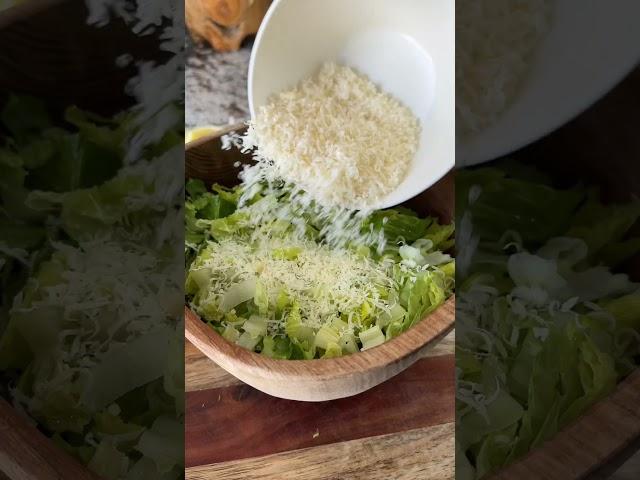 Crunchy Lemon Parmesan salad #foodshorts #saladrecipe #romainelettuce #salads