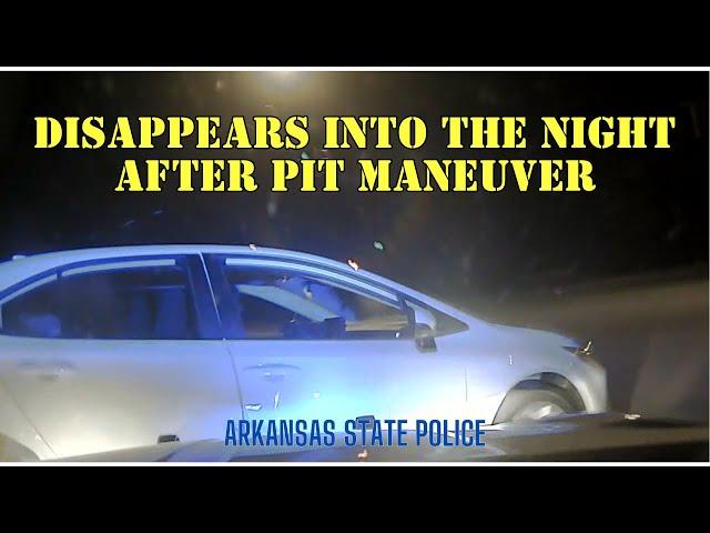 Toyota Corolla blacks out during pursuit - Disappears into the night after PIT Maneuver #police