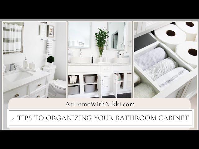 4 Ways To Organize Under The Bathroom Sink Cabinet | Home Organizing Tips