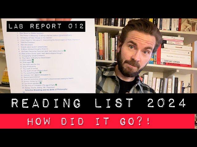 Reading List update - 2024?! How did it go? | BookLab Report