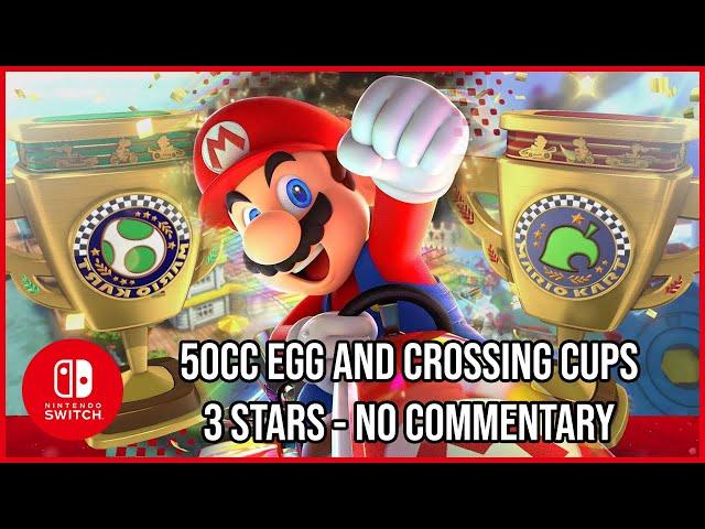 Mario Kart 8 Deluxe Longplay - 3 star 50cc Egg and Crossing Cups - No Commentary
