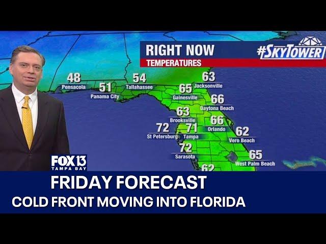 Tampa weather | Cold front moving into Florida