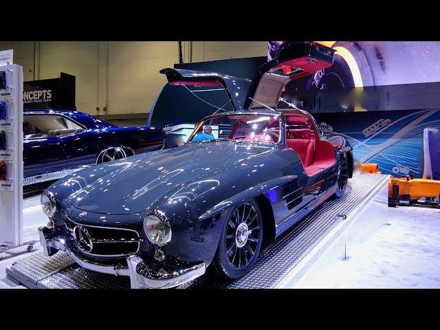 Kindig’s 1955 Mercedes-Benz 300SL Gullwing  LSX 454 powered Fiberglass Restomod  at SEMA.