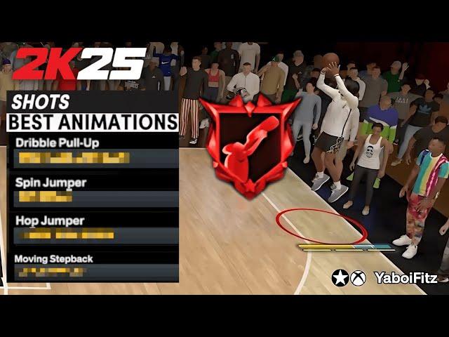 BEST NBA 2K25 SHOT CREATOR ANIMATIONS (Best Jumpshot, Fade, Dribble Pull Up, Hop Jumper & Stepback)