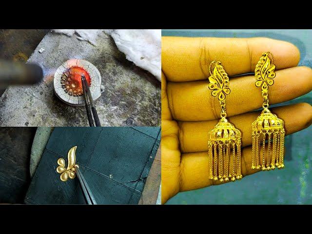 Handmade Gold Jhumka Making | How To Make Gold Jewellery | Gold Jewellery Making | Goldtips |Jhumka