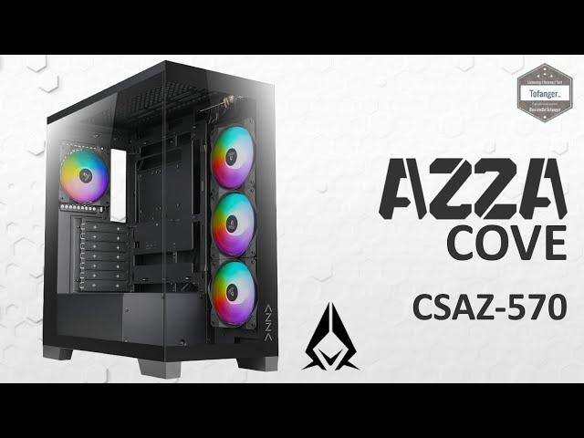 AZZA COVE Black - AZZA CSAZ-570 - Mid Tower 270° full view tempered glass panel - Unboxing