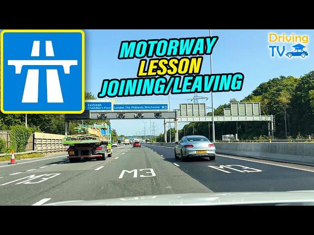 MOTORWAY DRIVING LESSON | Joining Motorway | Leaving Motorway!