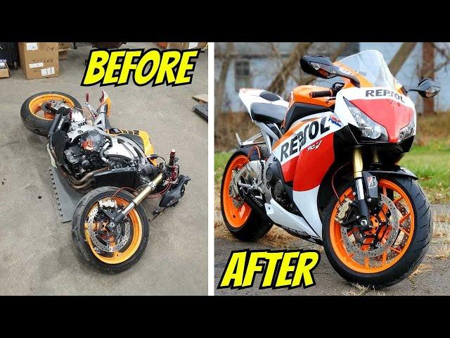 2009 CBR 1000RR WRECKED Bike Rebuild (Complete Rebuild Timelapse) Start to Finish