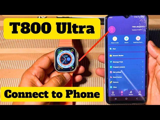 T800 Ultra Smart Watch Connect to Phone | How to Connect T800 Ultra Smart Watch to Phone | Setup