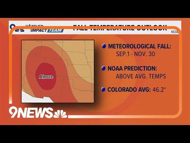 Fall forecast: NOAA says Colorado will be warmer than normal