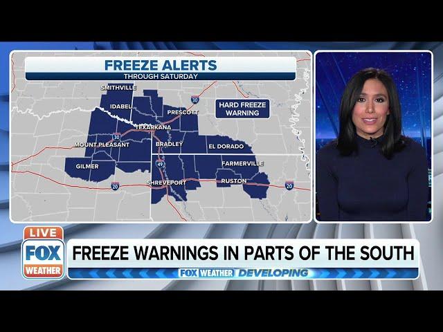 Hard Freeze Warning For Arkansas, Northern Louisiana