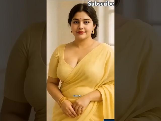 Yellow Saree Magic in Dubai| AI Princess Walks Like Royalty #Shorts #ailookbook #aisaree #ai #pretty