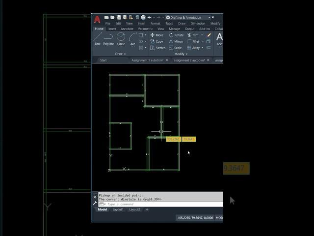 Quick Dimension in AutoCAD #shorts #new #viral