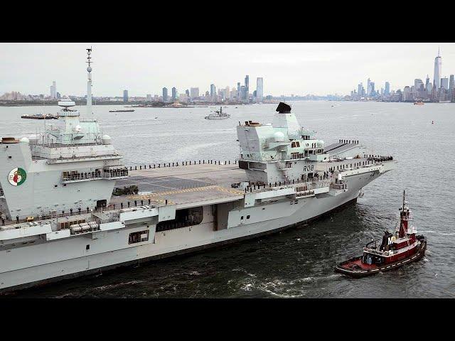 HMS Queen Elizabeth arrives in New York