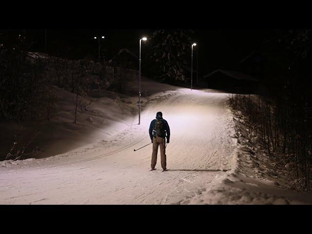 Holmenkollen Oslo Norway - Winter night ski cross country