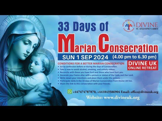 (LIVE) Marian Consecration - Day 27 (1 September 2024) Divine UK