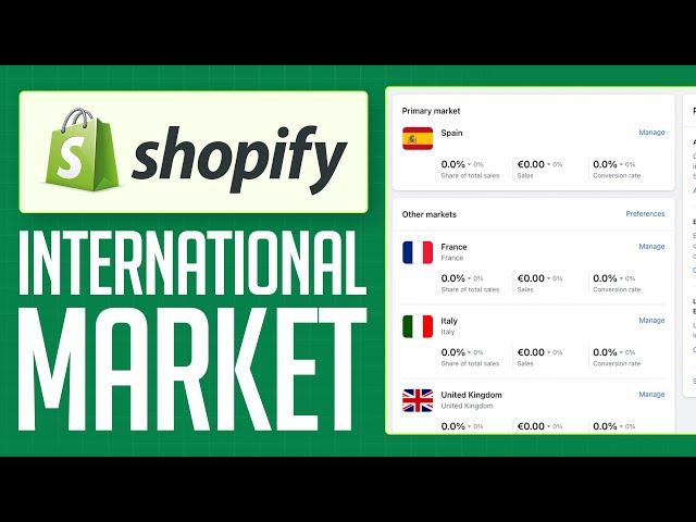 How To Activate International Market In Shopify (2025) Full Guide