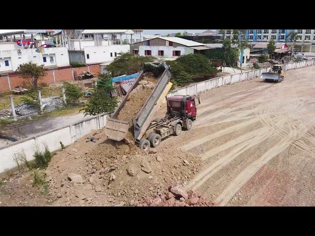 Full Video 4H of Activities Heavy Machinery Working Fill Up Land by Dump truck with Dozer SHANTUI