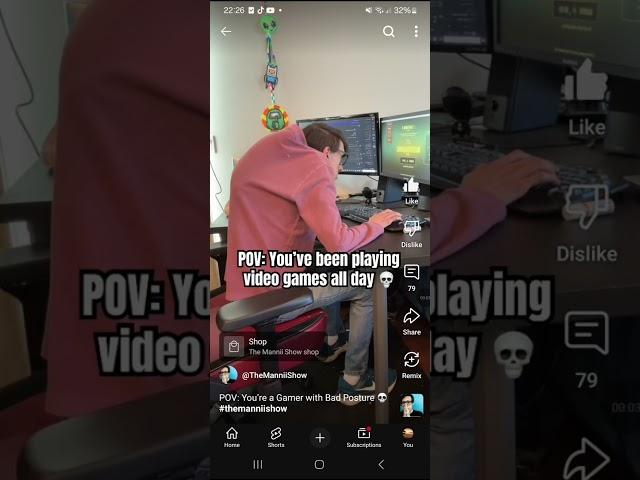 POV: When you've been playing video games all day #funny #relatable #themanniishow.com/series 