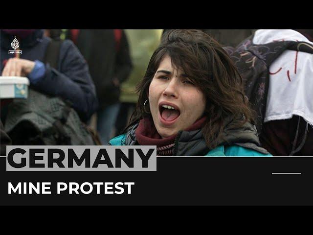 Germany mine demonstration: Police clash with climate protesters