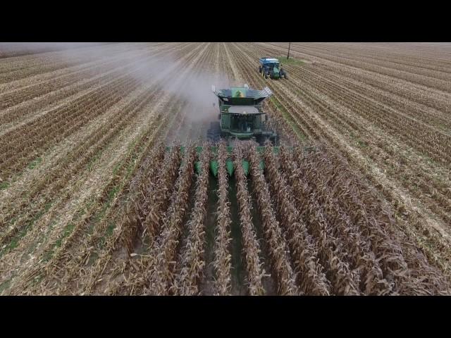 Finishing a Cut of Corn!  Mathes Farms 2017