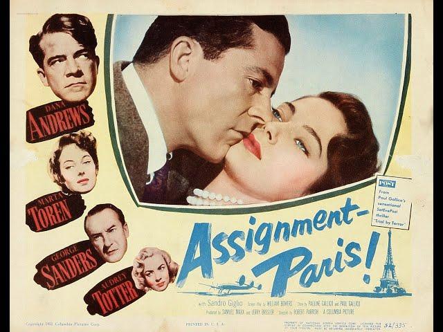 Dana Andrews & George Sanders in "Assignment – Paris!" (1952)