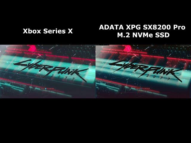 Cyberpunk 2077 | Xbox Series X vs ADATA XPG SX8200 Pro Loading Times (v1.05)