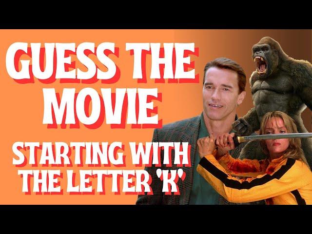 Guess the Movie Starting with the Letter 'K' Picture Quiz | Test Your Film Knowledge (50 Questions)