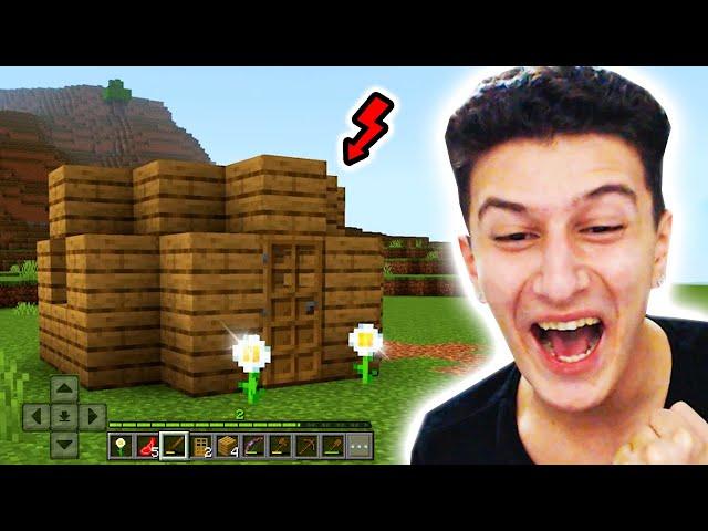 İLK EVİMİ YAPTIM  MİNECRAFT POCKET EDİTİON